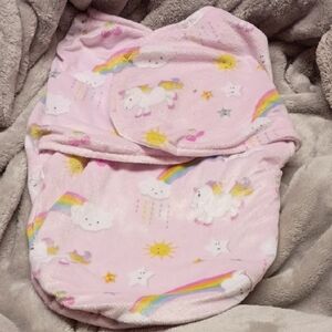 Thick Pink Unicorn Baby Swaddle Blanket